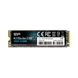Disque SSD Silicon Power 1TB A60 M.2 2280 NVMe PCIe 3x4 – Interne – Réf. SP001TBP34A60M28