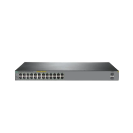 سويتش HPE Aruba JL385A بـ 24 منفذ جيجابت PoE+، و2 منافذ SFP بسرعة 1 جيجابت – قدرة طاقة PoE 370 واط