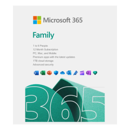 مايكروسوفت 365 عائلي – ترخيص لمدة سنة واحدة حتى 6 مستخدمين Word Excel PowerPoint Outlook OneNote Teams – المرجع EP2-32291