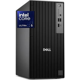 ديل ديسكتوب Pro Tower Plus QBT1250 بمعالج Ultra 5-235، ذاكرة 8 جيجا، تخزين 512 جيجا SSD، نظام Ubuntu، أسود، ضمان 36 شهر
