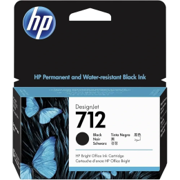 Cartouche d’encre HP 712 noire 38 ml pour T630/T230